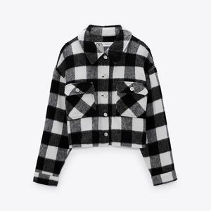 ZARA FLANNEL PLAID OVERSHIRT